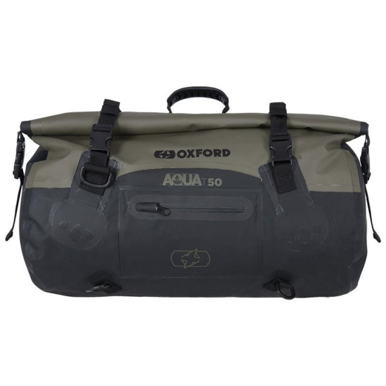 OXFORD BAG AQUA T-50 RITINĖLIS, VANDENIUI ATSPARUS, TALPA 50L, SPALVA ŽALIA (CHAKI) / JUODA