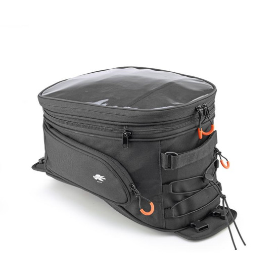 KAPPA bako krepšys ENDURO 15-20L, išplečiamas, juodas (25-30x28x34cm) (STRYKER serijos)