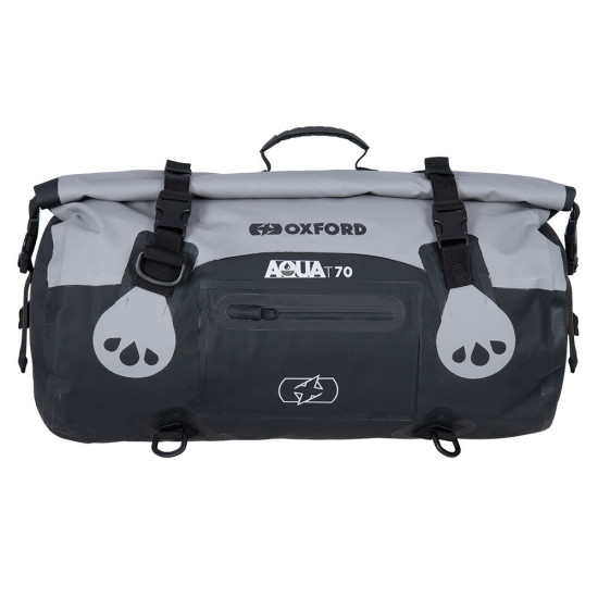 OXFORD BAG AQUA T-70 RITINĖLIS, VANDENIUI ATSPARUS, TALPA 70L, SPALVIS JUODA / PILKA