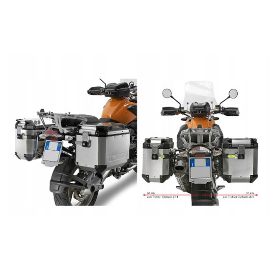 KAPPA MONOKEY ŠONINIS LAIKIKLIS, SKIRTAS PAVAROS SKRIEJIMUI, BMW R 1200 GS (04-12), R 1200 GS Adventure (06-13) - SKIRTA