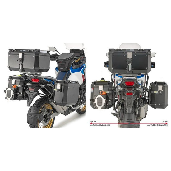KAPPA STELAŻ KUFRÓW BOCZNYCH MONOKEY CAM SIDE HONDA CRF 1100L Africa Twin '20-'25 Adventure Sports '20-'25 - POD KUFRY K