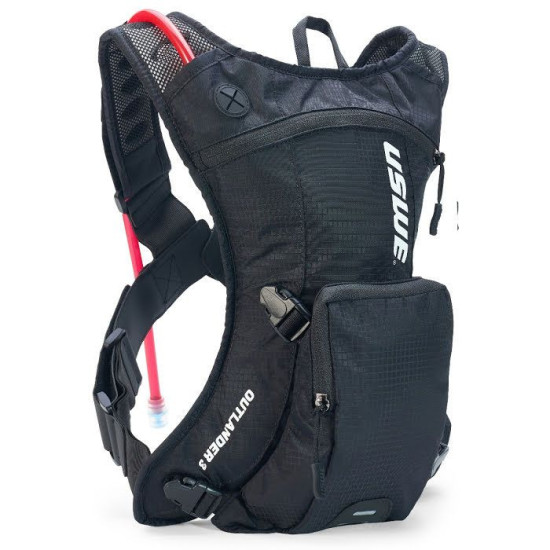 USWE CAMEL BAG OUTLANDER 3 JUODOS SPALVOS MOTOCIKLO / MOTOCIKLO TALPA 3L SKYSTIS (3L + 2L KUPRINĖ)