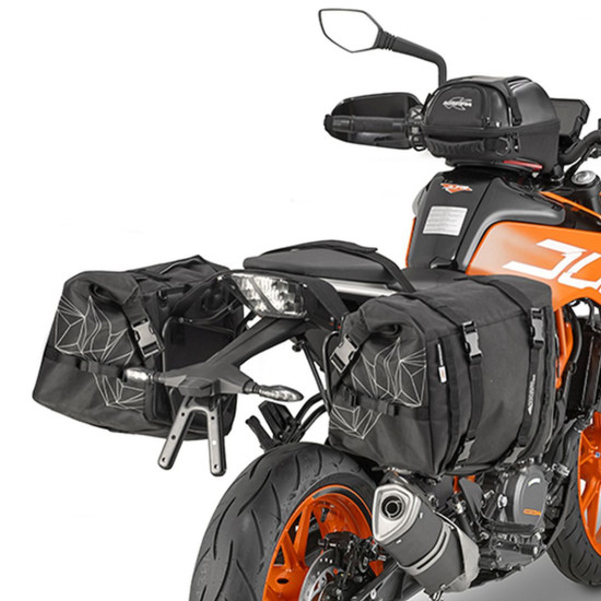 „KAPPA“ ŠONINIŲ LAIKIKLIŲ DĖŽĖ „KTM Duke 125-390“ (17–23 m.) – TAIP PAT TINKA „RA314 LENGVAI UŽRAKINAMIEMS VIRŠUTINIAMS 