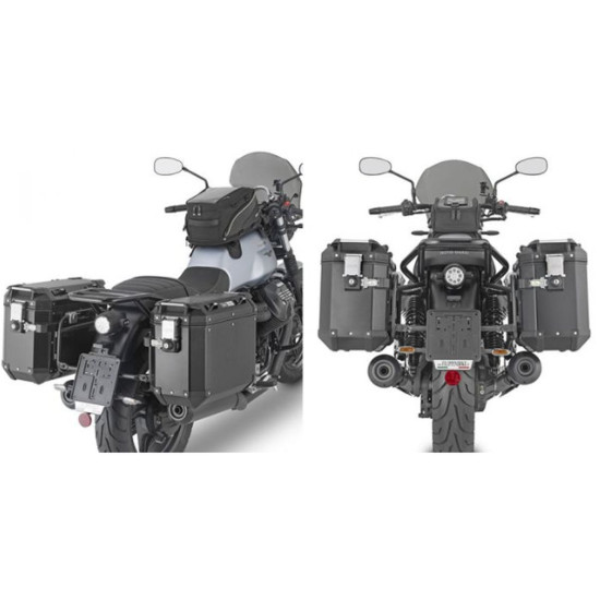 KAPPA ŠONINIS DĖŽUTĖS LAIKIKLIS MONOKEY ŠONINIS VAMZDELIO ŠONAS MOTO GUZZI V7 STONE '21-'25 - KFR K'FORCE IR KVG K'VOYAG