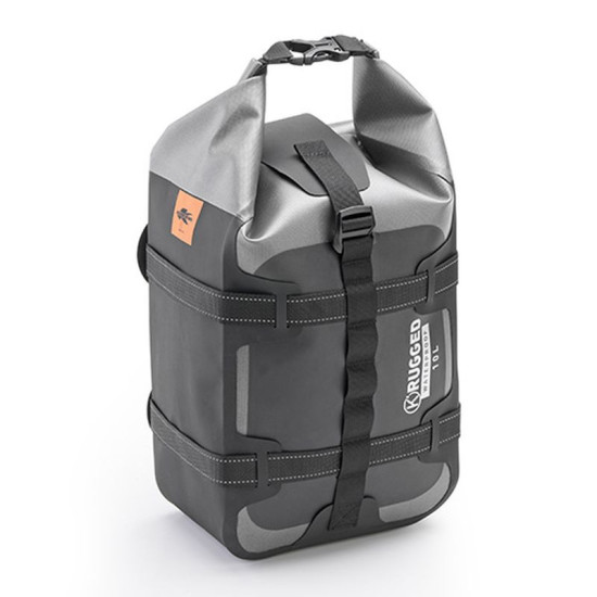 KAPPA SĖDYNĖS / BAGAŽINĖS KREPŠYS 10L 100 % VANDENIUI ATSPARUS JUODOS-SIDABRINĖS SPALVOS (K' RUGGED) (31X22X13CM)