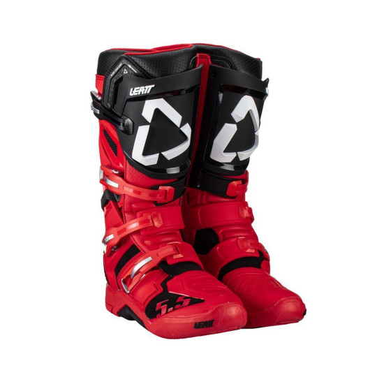 LEATT BUTY CROSS 5.5 FLEXLOCK BOOTS RED KOLOR CZERWONY / CZARNY ROZMIAR 48 / 31.5 cm
