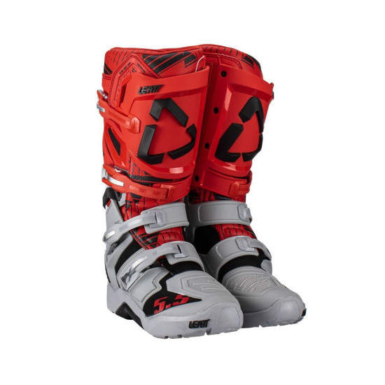 LEATT BUTY CROSS 5.5 FLEXLOCK ENDURO BOOTS JW22 KOLOR CZERWONY / SZARY ROZMIAR 44.5 / 29 cm