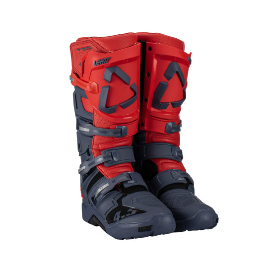 LEATT BUTY CROSS 4.5 ENDURO BOOTS RED KOLOR GRANATOWY / CZERWONY FLUO ROZMIAR 48 / 31.5 cm