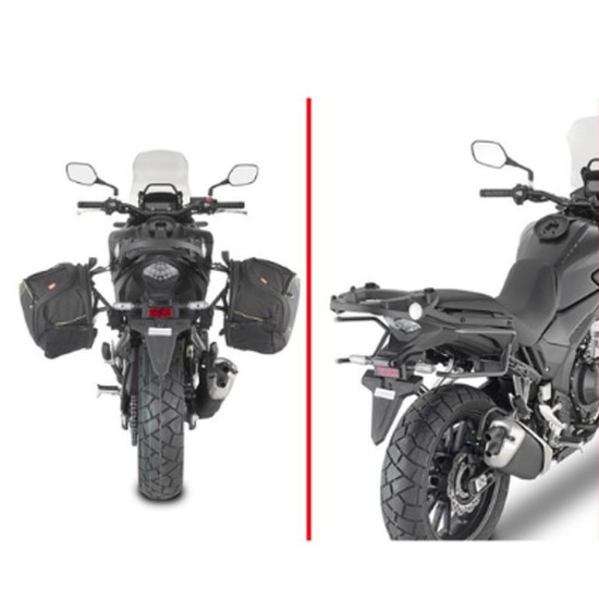 KAPPA ŠONINĖS PAGALVĖS (PANELĖS) GREITAI TVIRTINAMOS, NUIMAMAS-X HONDA CB 500X '19-'23,