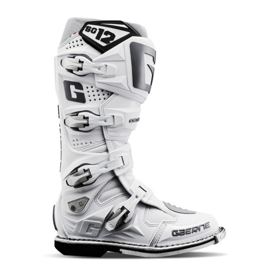 GAERNE KROSO/ENDURO BATAI, MODELIS SG-12, BALTA SPALVA, BALTA, DYDIS 44