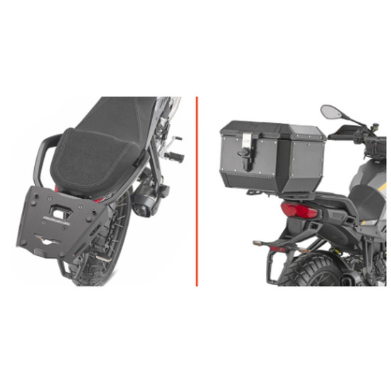 KAPPA VIRŠUTINIO LAGAŽO RĖMAS (ANODIZUOTAS ALIUMINIS) MOTO GUZZI STELVIO '24-'25 ALIUMINIS MONOKEY