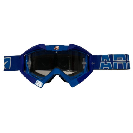 ARIETE GOGLE RIDING CROWS BASIC KOLOR NIEBIESKI / GRANATOWY, SZYBKA ANTI FOG, ANTI SCRATCH, UV, ROLL-OFF READY, GĄBKA 2 