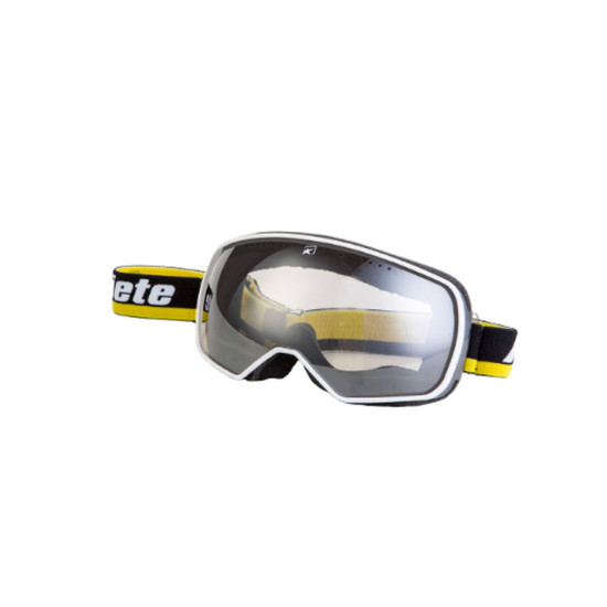 ARIETE GOGLE FEATHER CAFE RACER PASEK ŻÓŁTY / CZARNY SZYBKA LUSTRZANA LIGHT SENSITIVE