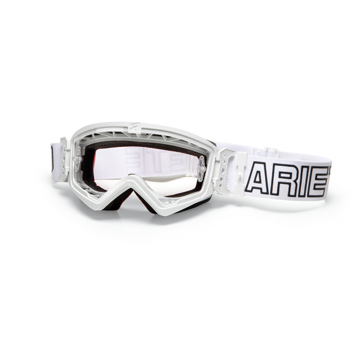 ARIETE GOGLE MUDMAX KOLOR BIAŁY, SZYBKA ANTI FOG, ANTI SCRATCH, UV, ROLL-OFF READY, GĄBKA 3 WARSTWOWA, POKROWIEC Z MICRO