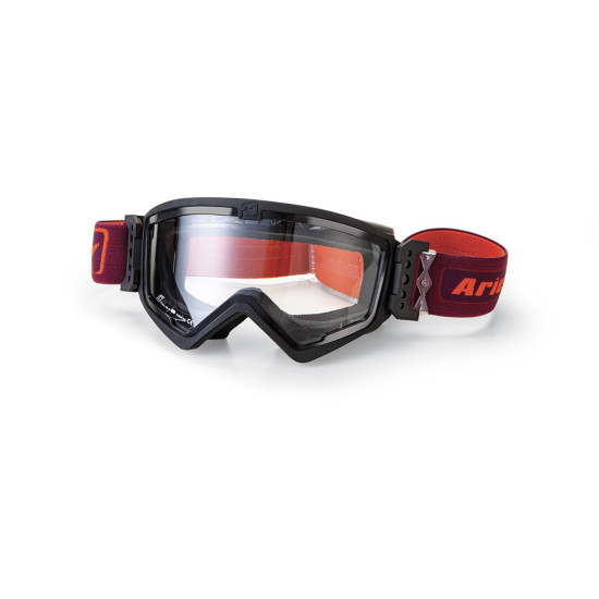 ARIETE AKINIAI MUDMAX EASY, JUODOS / RAUDONOS SPALVOS, SU NERASOJANČIAIS, APSISAUGOJANČIAIS IR UV SAUGOS LĘŠIAIS, 3 SLUO
