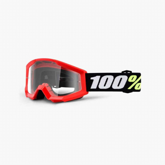 100 PERCENT STRATA MINI RED VAIKŲ / JAUNIMO AKINIAI, RAUDONOS SPALVOS, SKAIDRŪS LĘŠIAI, NERASOJANTYS