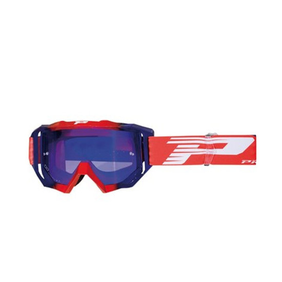 PROGRIP GOGLE PG3200-197 FL VENOM KOLOR CZERWONY / NIEBIESKI (GOGLE PG3200 Z SZYBKĄ PG3246 I SYSTEMEM ROLL OFF PG3268) (