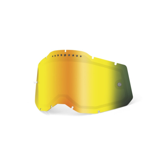 100 PROCENT RC2 / AC2 / ST2 REPLACEMENT LENS - VENTED DUAL PANE MIRROR GOLD, SZYBA / SZYBKA / SZYBKA DO GOGLI RACECRAFT 