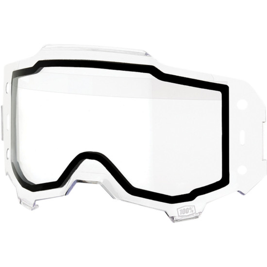 100 PROCENT ARMEGA / ARMATIC FORECAST ROLL-OFF REPLACEMENT LENS - DUAL PANE CLEAR - SZYBKA PODWÓJNA DO GOGLI ARMEGA / AR