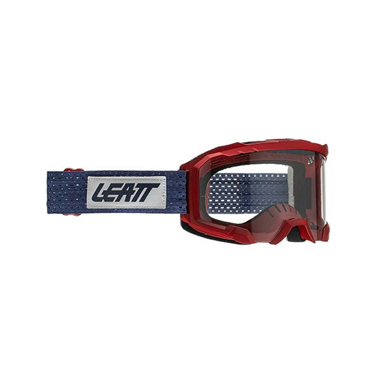 LEATT GOGGLE VELOCITY 4.0 MTB AKINIAI CHILLI, SKAIDRŪS 83% LĘŠIAI, SPALVA BURGUNDY / NAVY MĖLYNA, SKAIDRŪS LĘŠIAI