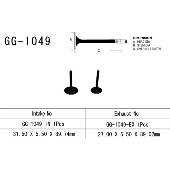VESRAH Exhaust valve HONDA...