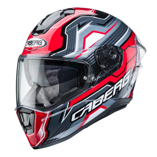 CABERG IŠPARDAVIMAS UŽDARAS ŠALMAS SU SKYDELIU, MODELIS DRIFT EVO LB29 (SU PINLOCK UŽRAKTU) SPALVA JUODA / PILKA / RAUDO