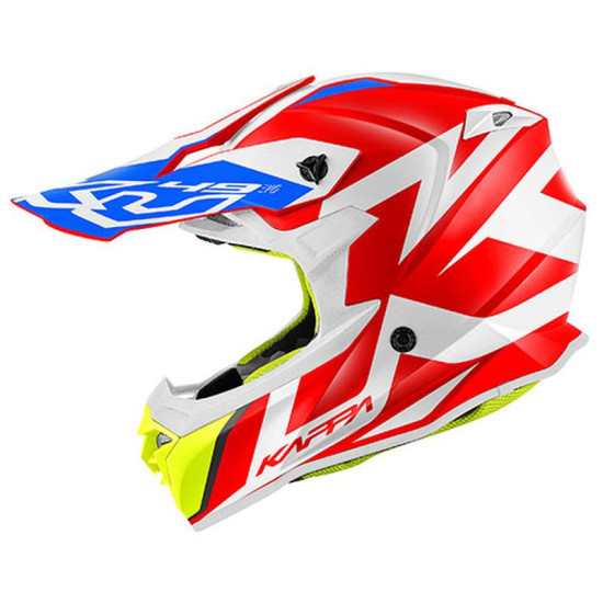 KAPPA ŠALMAS KV49 EVO GREAT CROSS SPALVA RAUDONA / BALTA DYDIS 61 / XL (ECE 22R06 PATVIRTINTA)