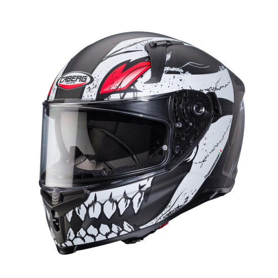 CABERG AKCIONARINIS UŽDARAS ŠALMAS AVALON X PUNK SPALVA MATINIS PILKAS / BALTA / RAUDONA DYDIS S