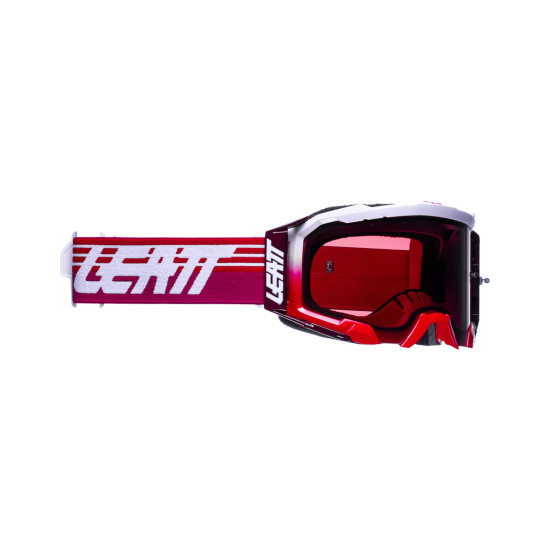 LEATT GOGLE VELOCITY 5.5 GOGGLE RED ROSE UC 32% - KOLOR CZERWONY / BIAŁY SZYBKA DYMIONE LUSTRO RÓŻOWE ZŁOTO