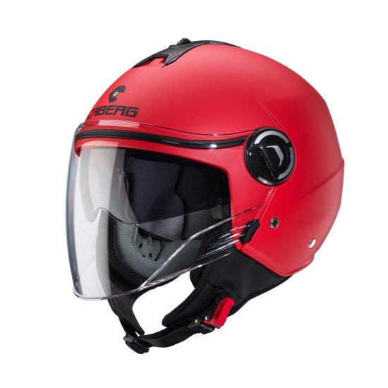 CABERG PROMOTION JET ATVIRAS ŠALMAS SU SKYDELIU, MODELIS RIVIERA V4X, VIENOS SPALVOS, MATINIS RAUDONAS, DYDIS XS