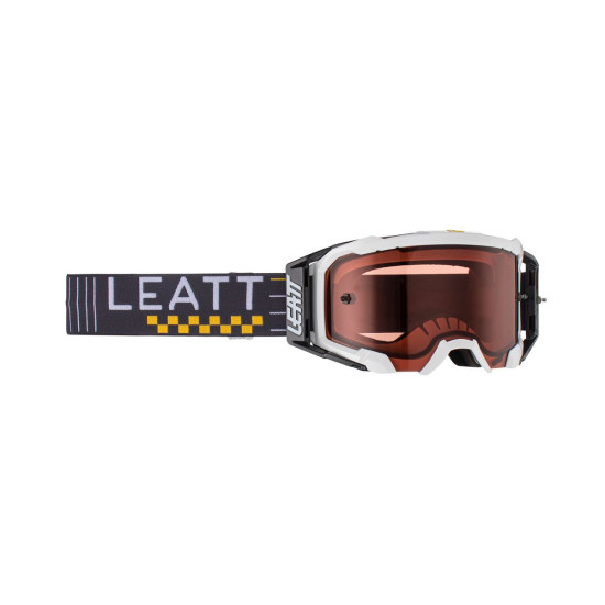 LEATT GOGLE VELOCITY 5.5 GOGGLE PEARL ROSE UC 32% - KOLOR BIAŁY / GRAFITOWY SZYBKA RÓŻOWE ZŁOTO