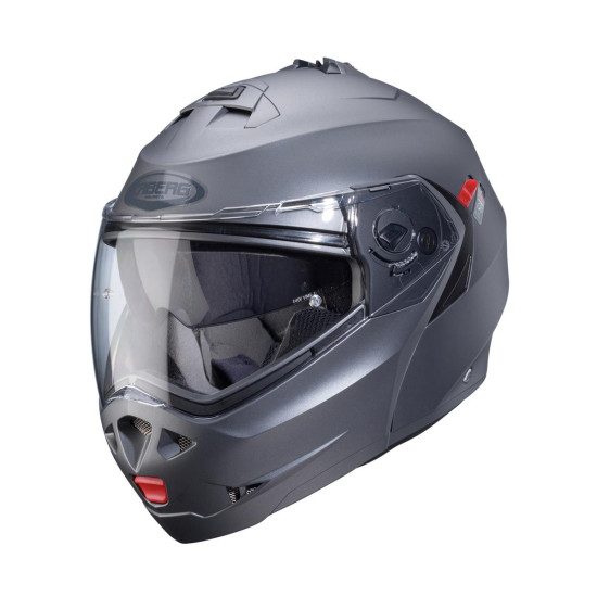 CABERG ATLENKIAMAS KALNŲ ŠALMAS, MODELIS DUKE X, VIENOS SPALVOS, MATINIS PILKAS, XL DYDIS (SU PINLOCK UŽRAKTU)