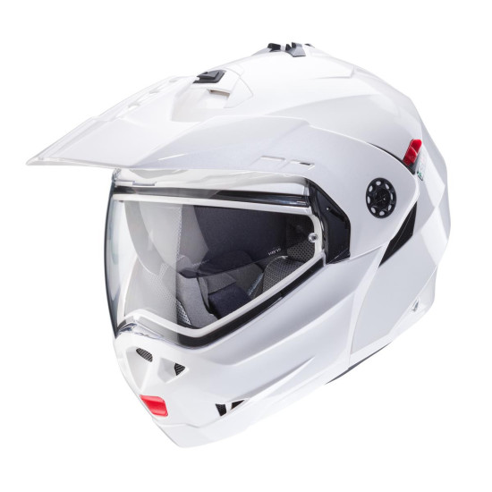 CABERG ATLENKIAMAS ENDURO ŠALMAS, MODELIS TOURMAX X, VIENOS SPALVOS, BALTA, BLIZGUS, S DYDIS (SU PINLOCK UŽRAKTU)