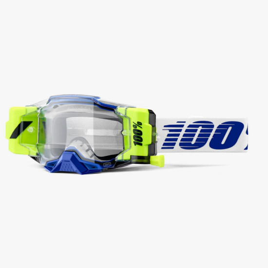 100 PROCENT GOGLE ARMEGA FORECAST ROLL-OFF BLUE - KOLOR NIEBIESKI / BIAŁY / ŻÓŁTY FLUO