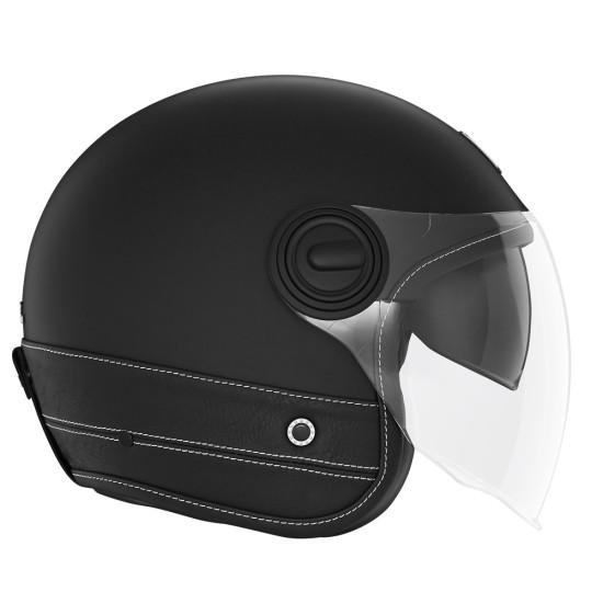 NOX PREMIUM ATVIRAS ŠALMAS JET HERITAGE ODA SPALVA MATINIS JUODA / JUODA DYDIS XL