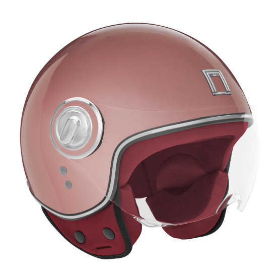 NOX PROMOCJA PREMIUM KASK OTWARTY JET IDOL SOLID KOLOR RÓŻOWY / ZŁOTY ROZMIAR XS