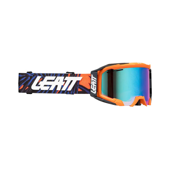 LEATT GOGLE ROWEROWE VELOCITY 5.0 MTB GOGGLE IRIZ JUNGLE 26% KOLOR POMARAŃCZOWY / CZARNY / NIEBIESKI SZYBKA MULTICOLOR L
