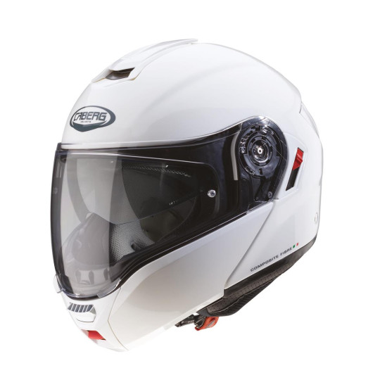 CABERG ATLENKIAMAS KALNŲ ŠALMAS, MODELIS LEVO X, VIENOS SPALVOS, BALTA, BLIZGUS, S DYDIS (SU PINLOCK UŽRAKTU)
