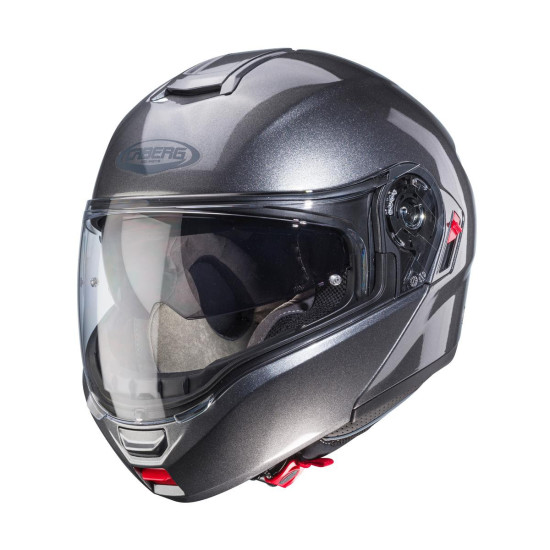CABERG AKCIONARINIS ATLENKIAMAS KALNŲ ŠALMAS, MODELIS LEVO X, VIENOS SPALVOS, METALIŠKAI PILKA, S DYDIS (SU PINLOCK UŽRA