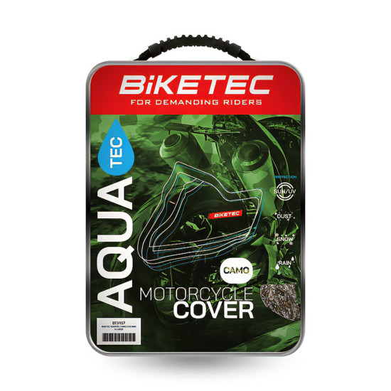 BIKETEC AKCIONARINIS VANDENIUI ATSPARUS AQUATEC MOTOCIKLO UŽDANGALAS KAMUŠALINĖS SPALVOS (MASKUOJANČIOS), XL DYDIS (CHOP