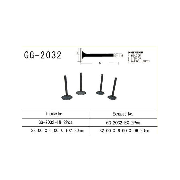 VESRAH Exhaust valve Yamaha yfm 700 Raptor / grizzly '06 -'20, XT 660R / X (2 engine) (OEM: 5VK-12121-00) (1pc) (Made in Japa