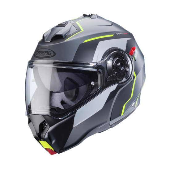 CABERG ATLENKIAMAS ŠALMAS, MODELIS DUKE EVO MOVE, SPALVA MATINIS PILKAS / JUODA / FLUO GELTONAS, DYDIS S (SU PINLOCK UŽR