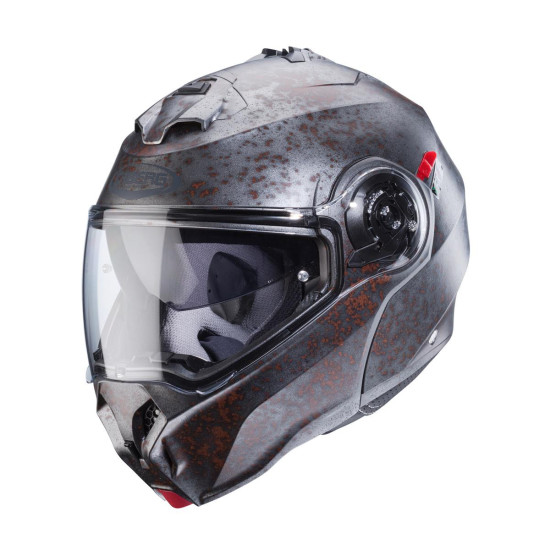 CABERG PROMOCJA KASK SZCZĘKOWY FLIP-UP MODEL DUKE EVO RUSTY KOLOR SZARY / RDZAWY ROZMIAR XL (PINLOCK W ZESTAWIE)