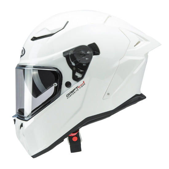 CABERG UŽDARAS ŠALMAS SU SKYDELIU, MODELIS DRIFT EVO II, VIENOS SPALVOS, BALTA, BLIZGUS, XXL DYDIS (SU PINLOCK UŽRAKTU)