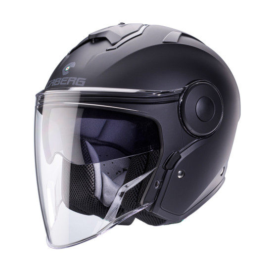 CABERG JET ATVIRAS ŠALMAS SU SKYDELIU SOHO, VIENETINIS, MATINIS JUODAS, XS DYDIS