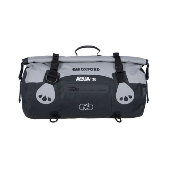 OXFORD BAG AQUA T-30 RITINĖLIS, VANDENIUI ATSPARUS, TALPA 30L, SPALVA JUODA / PILKA