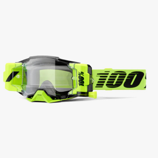 100 PERCENT ARMEGA FORECAST ROLL-OFF NEON YELLOW AKINIAI - SPALVA FLUO GELTONA / JUODAS SKAIDRUS LĘŠIS