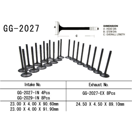 VESRAH Exhaust valve YAMAHA R1 '98 -99 '(OEM: 4XV-12121-00,00,00,00,00) (1pc) (Made in Japan)