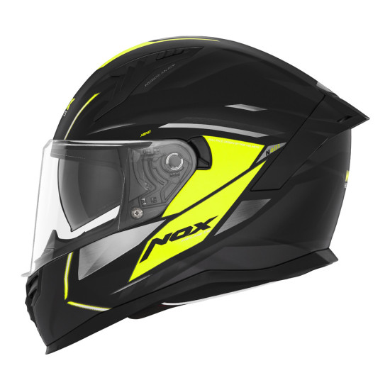 NOX WYPRZEDAZ KASK INTEGRALNY (FULL FACE) Z BLENDĄ N401 XENO KOLOR CZARNY / ŻÓŁTY FLUO MAT ROZMIAR XL