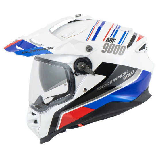SCORPION DUAL ENDURO / NUOTYKIŲ ŠALMAS ADF-9000 AIR DESERT BALTA / MĖLYNA / RAUDONA SPALVA BALTA / MĖLYNA / RAUDONA DYDI